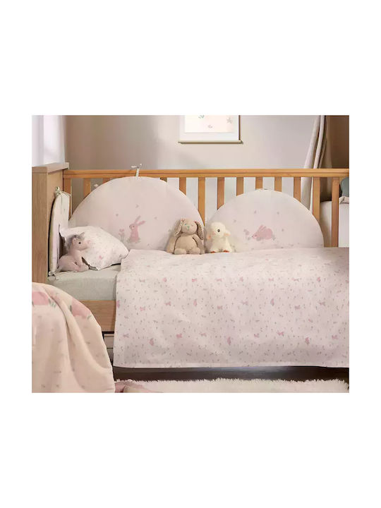 Nef-Nef Homeware Σετ Βρεφικά Σεντόνια Κούνιας Βαμβακερά Country Bunny Εκρού 120x170εκ.