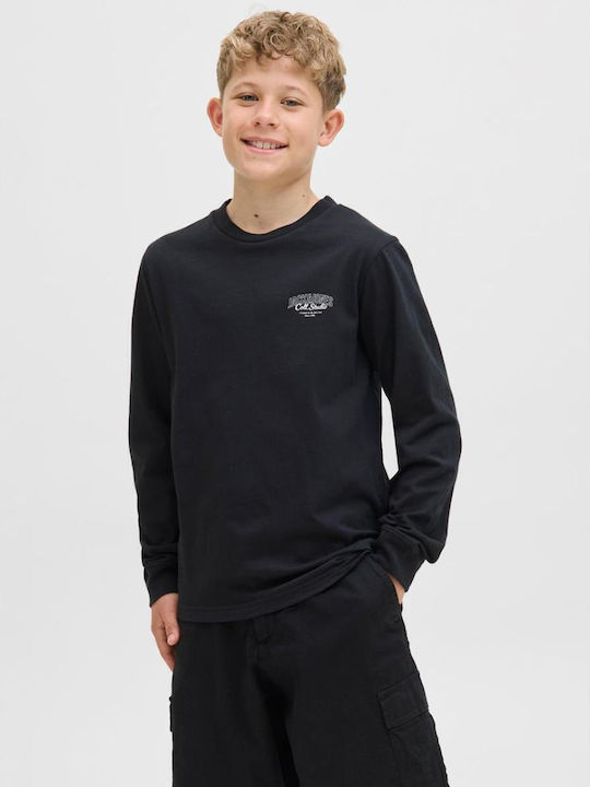Jack & Jones Kinderhemd Langarm Black