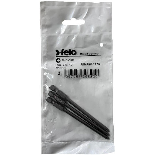 Set 3 Industrial Series Bits Philips Profile E6.3 Ph1 100mm