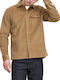 Long Sleeve Corduroy Overshirt in Regular Fit Beige