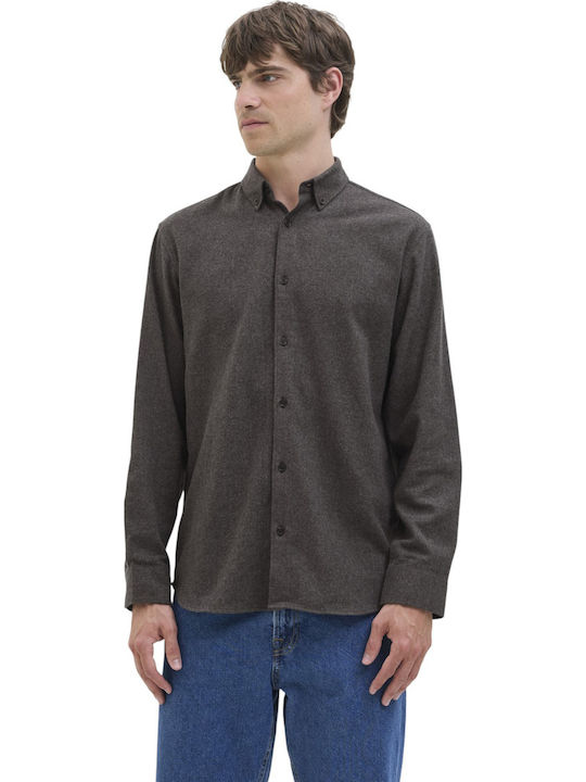 Jack & Jones Melange Long-sleeved Shirt Chocola...