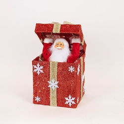 Illuminated Santa Claus Battery with Moving and Music 25x25cm