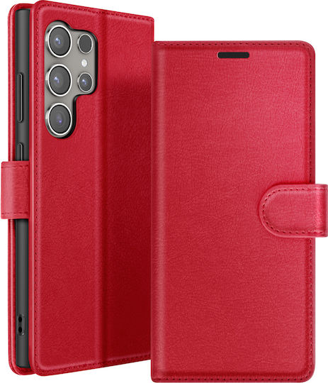 Zanaé Brieftasche Hülle Galaxy S24 Ultra Stand Magnetischer Tab Rot