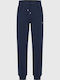 Sweatpants with Elastic Navy Blue