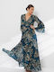 Σετ με Maxi Φούστα Floral Μπορντό