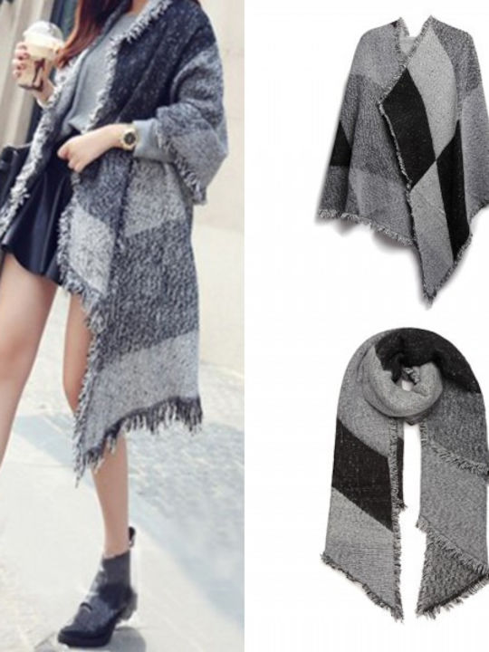 Women's Wool Scarf Black