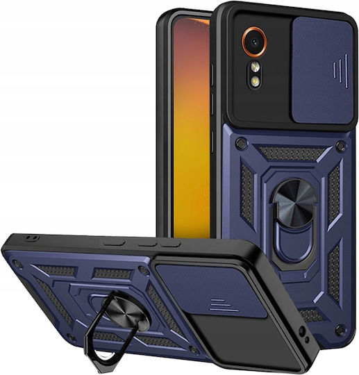 Калъф Samsung Galaxy XCover7 Skyddar Innovation Camshield Магнитен Комплект Пръстен Стикер Син