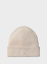 Calvin Klein Beanie Ανδρικός Σκούφος Πλεκτός σε Μπεζ χρώμα