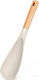 Uncle George Shallow Sauce Spoon Made of Beige Silicone