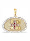 Kaloustian Pendant Kids Talisman Konstantinato made of Gold 9K ΜΕΝ24025Φ