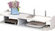 Router Accessories Holder 50 X 20 Cm 2 Compartments Wall-mounted Pvc Matte Finish White