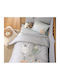 Nef-Nef Homeware Bettdecke Für Krippe Baumwolle Special Party Blau 110x140cm