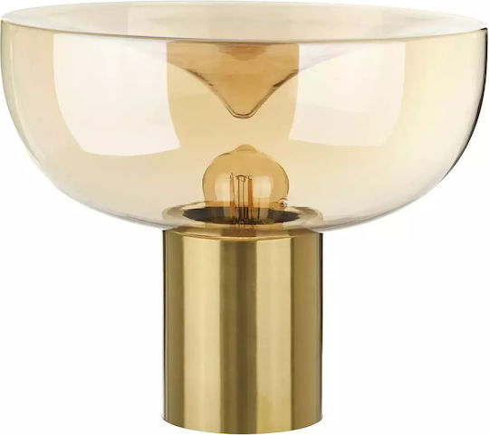 Metal Table Lamp for Socket E27 with Gold Shade and Base