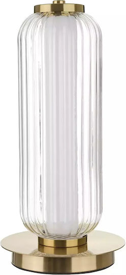 Metal Table Lamp LED with Gold Shade and Base