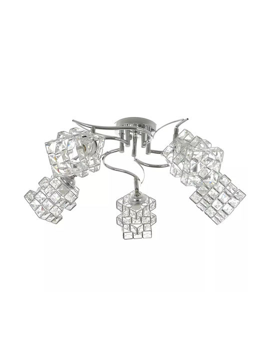 Chandelier Ice Cubes Chrome Elbulgaria 5xe27 4133/5 Ch