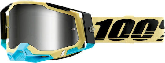 Motocross-Schutzbrille 100% Racecraft2 Airblast-Spiegel Silber