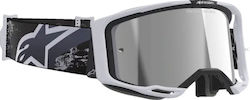Motocross-Schutzbrille Alpinestars Vision 8 Lahnd Iron Camo Mirror-sil