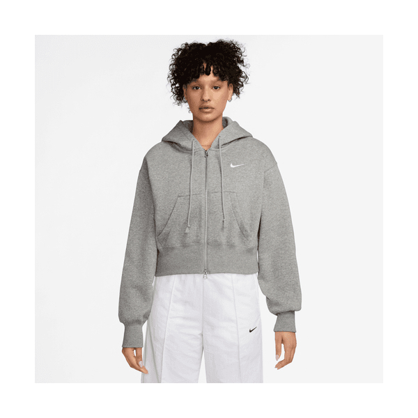 grey cropped nike sweatshirt