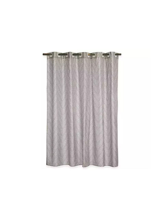 Nef-Nef Homeware Bathroom Curtain Silver Shower Curtain Fabric with Hooks 180x200cm Silver