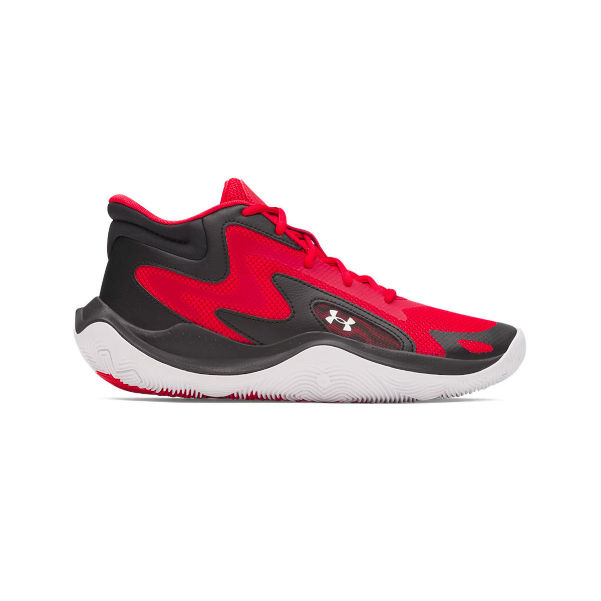 red and white under armour basketball shoes