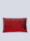 Eurolamp Pillow Burgundy Velvet Strass 30x50cm Eurolamp
