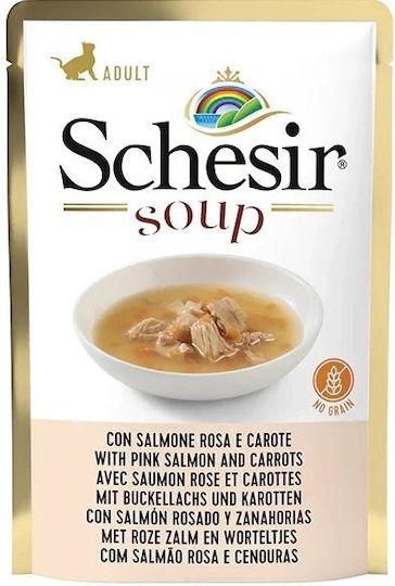 Schesir Wet Food for Cats in Pouches with Salmon 85gr