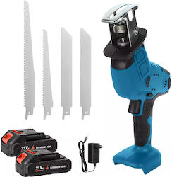 Cordless Electric Reciprocating Saw 0-3000 Rpm 100 Mm Wood Cutting Depth Ergonomic Handle 2xbattery Cordless Electric Reciprocating Saw 0-3000 Rpm 100 Mm Wood Cutting Depth Ergonomic Handle 2xbattery
