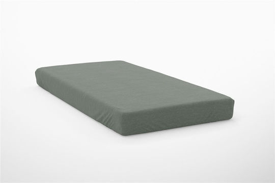 Dimcol Semi Double 120x200+30cm with Elastic Exotic Line Olive