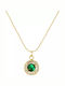 Bode Green Gold Plated Steel Necklace with Zircon