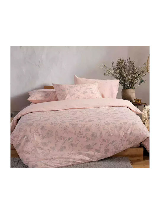 Nef-Nef Homeware Сет Чаршафи Двойни 200x270см. Carena Розов 4бр