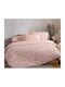 Nef-Nef Homeware Сет Чаршафи Двойни 200x270см. Carena Розов 4бр
