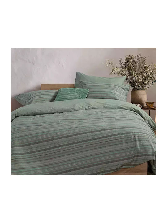 Nef-Nef Homeware Bettwäsche-Set Doppel 200x270cm. Degree Green 4Stück