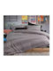 Nef-Nef Homeware Сет Чаршафи с Ластик 160x200+35см. Casual D.grey 4бр