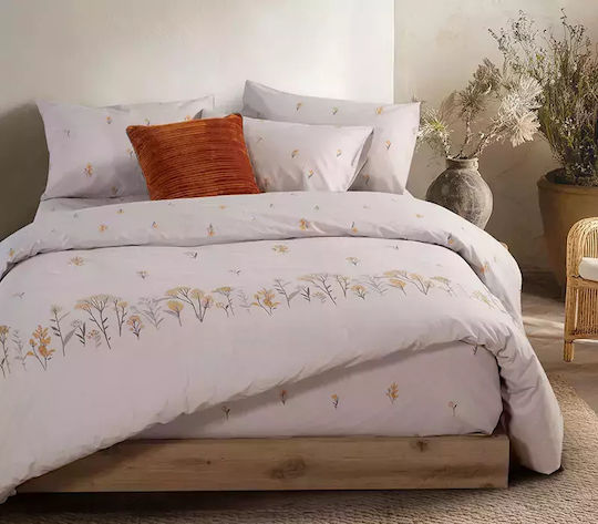 Nef-Nef Homeware Bettwäsche-Set Einzel mit Gummiband 100x200+35cm. Fragesca Grey 3Stück