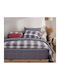 Nef-Nef Homeware Sheet Sets Queen with Elastic 160x200+35cm. Racket Denim 4pcs