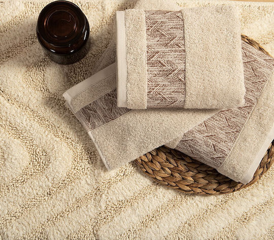 Nef-Nef Homeware Αντιολισθητικό Πατάκι Μπάνιου Βαμβακερό James Ecru 50x80εκ.