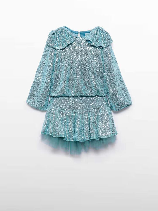 Kids' Set with Skirt Winter 2pcs Light Blue