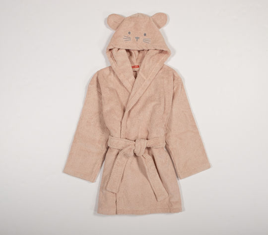Nef-Nef Homeware Kids Bathrobe Special Party Pink Hooded