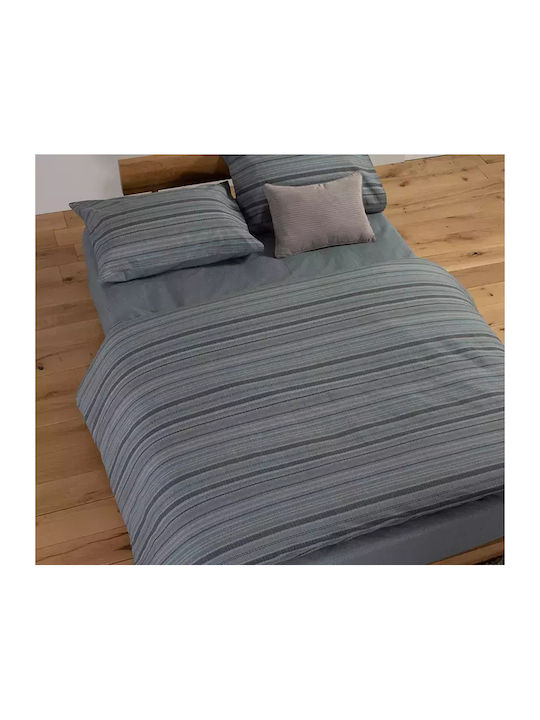 Nef-Nef Homeware Duvet Cover Set Cotton Queen with 2 Pillowcases 240x230 Degree Denim