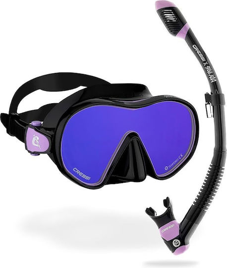 CressiSub Tauchmaske mit Schnorchel Mask Schwarz
