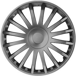 Versaco Τάσια Crystal 14" 4τμχ Γκρι 0016997 Versaco Τάσια Crystal 14" 4τμχ Γκρι 0016997