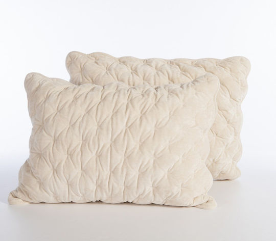 Nef-Nef Homeware Priver Σετ Μαξιλαροθήκες με Φάσα Καπιτονέ Μπεζ x72εκ.