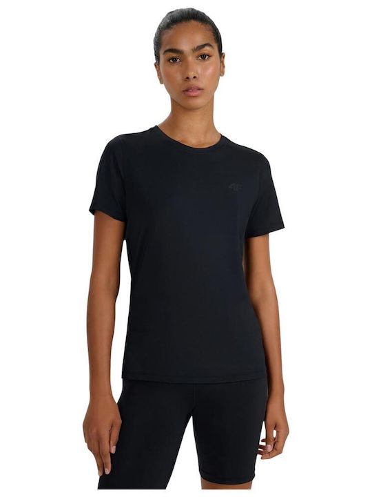 Functional Women's Athletic Blouse Short Sleeve Black