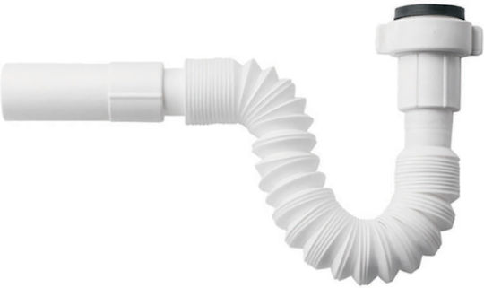Interflex Plastik Siphon für Spülbecken Spiral Weiß 1 1/4'' Ø32-40 121053