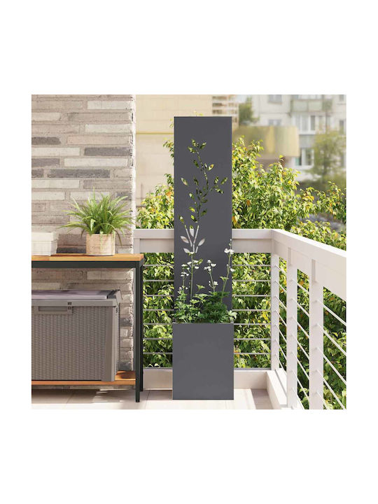 vidaXL Pot Metallic Charcoal 32x140x140cm.