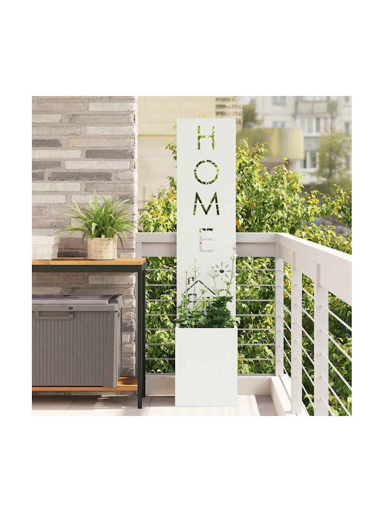 vidaXL Pot Metallic White 32x140x140cm.