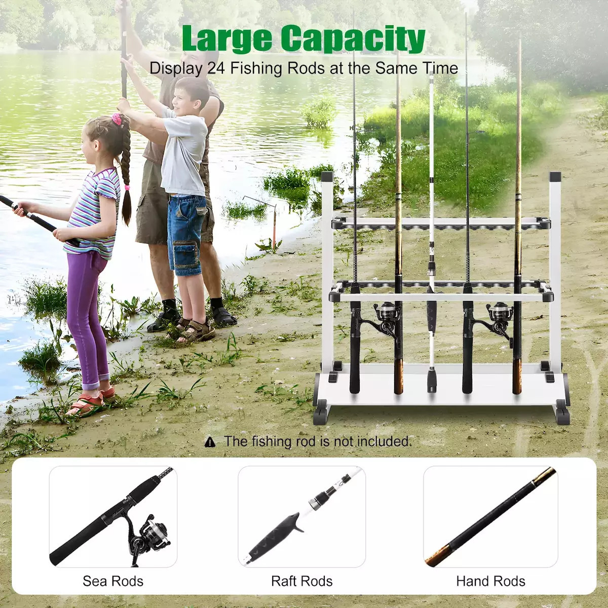 Fishing Rod Holder Accommodates 24 Rods Dimensions X 31cm X