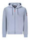 Cardigan With Hood Gray Blue