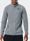 Men's Fleece Jacket Hooded Gray