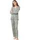 Vamp Summer Women's Pyjama Set Sage Green